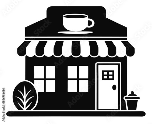 house and coffee shop