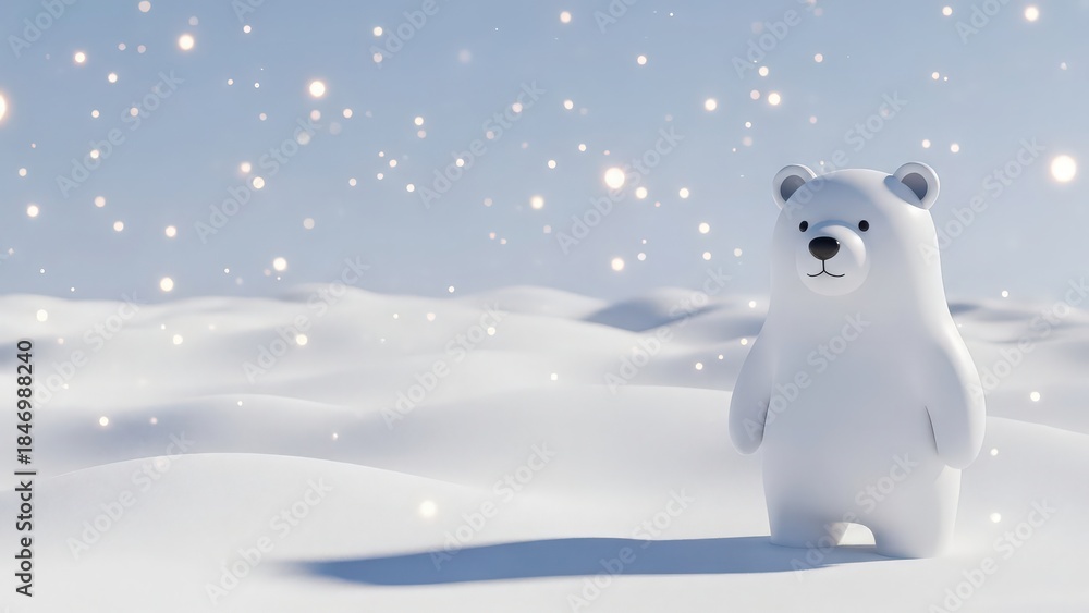 Fototapeta premium polar bear in the snow