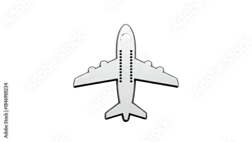 Airplane Icon on White Background