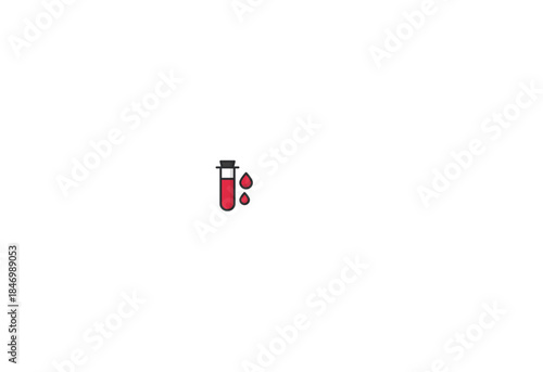 Blood Sample icon for medical and laboratory research, isolated on white background