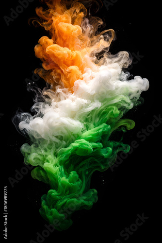 Patriotic Tricolor Smoke Effect Inspired by Indian Flag