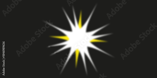 Abstract bright starburst graphic on dark background