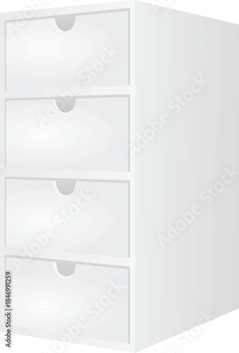 White chest office box. vector