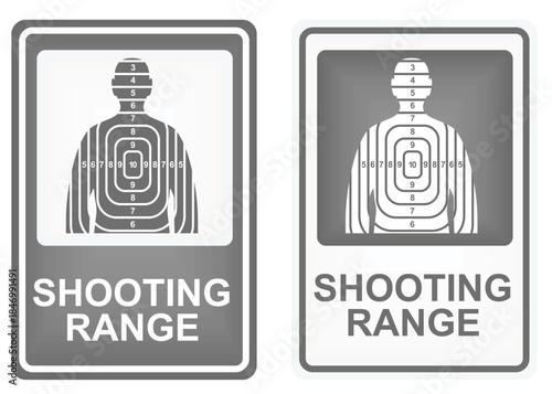 Shooting range sign. vector illustration