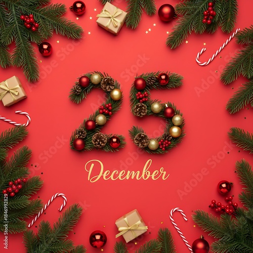 Christmas decoration features numbers 