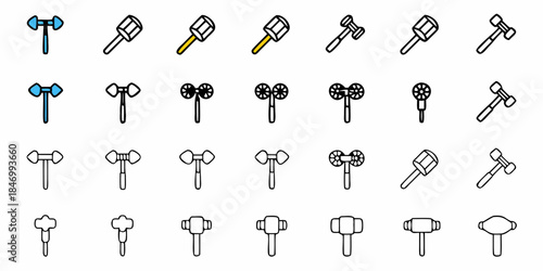 Neurological and reflex icons: brain, neuron, synapse, nerve, reflex arc