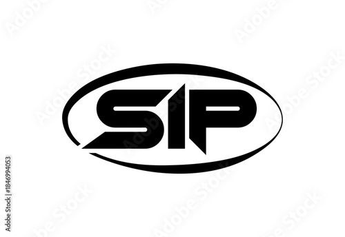 SIP Abstract Modern Lettermark Logo Design. Calligraphy professional initials vector logo Design.