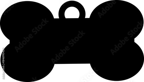 Dog tag template. Vector silhouette dog tag for neckline. set of icons. shape tags, illustration flat design. Set of dog tag id badges. Identification labels canines. isolated on transparent backgroun