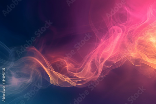 Vibrant Color Flow: An abstract composition of swirling, colorful smoke dances across the frame, a captivating display of fluid movement and artistic expression.
