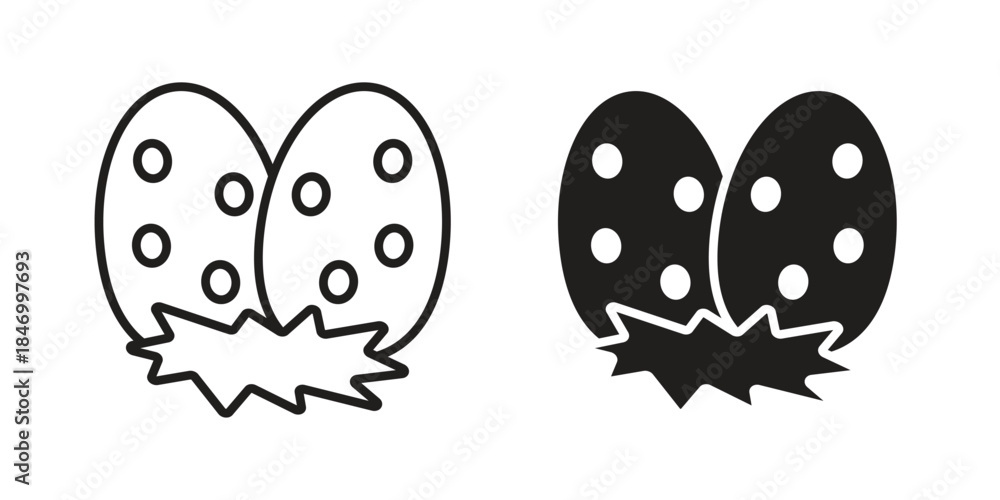 Obraz premium Dinosaur egg icon element in flat simple style. Thin stroke editable icons