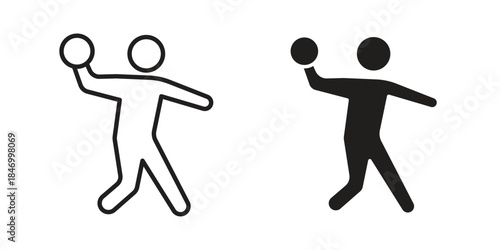 Slika na platnu Dodgeball icon element in flat simple style