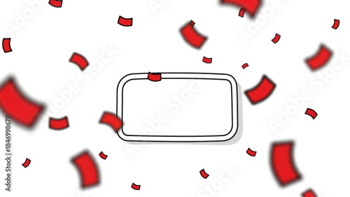 Celebratory phone with confetti