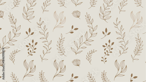 Ivory white and soft gold luxury minimal pattern 