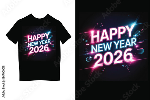 happy new year t shirt design