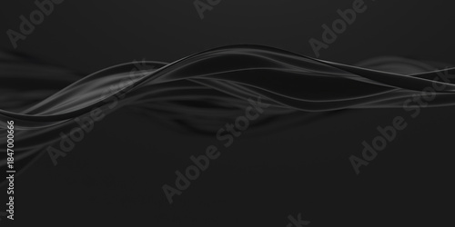 Vászonkép Abstract flowing waves in dark minimalist design for modern decor