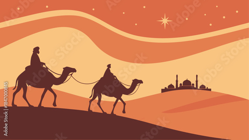 Ramadan Kareem Background Islamic lanterns glowing
moon and star crescent
