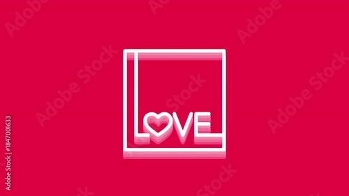 love square logo emblem label line animation motion graphics video footage 