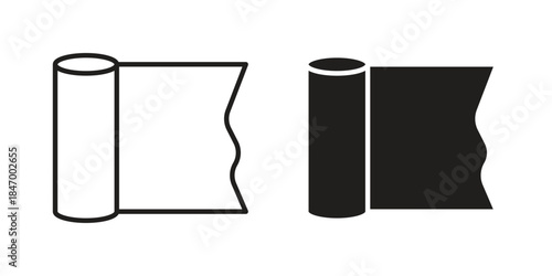 Gauze icon element in flat simple style. Thin stroke editable icons