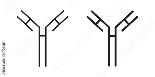 Antibody icon concept template. linear or solid icon collection