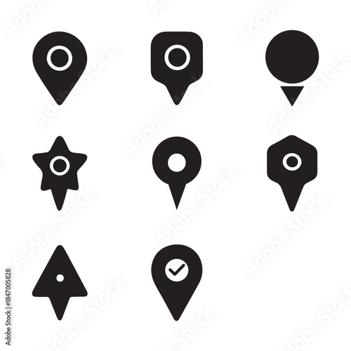 Map Pin Icon. location Vector. GPS Location Pin and Map Marker Icon. Vector illustration