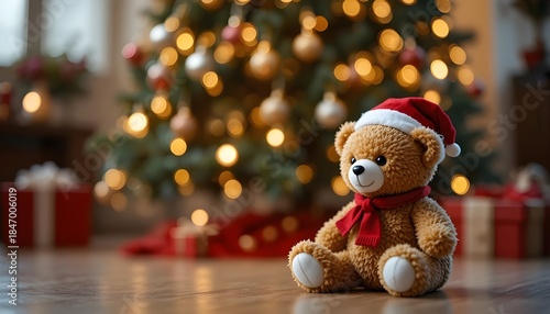 Cozy Festive Teddy Bear
