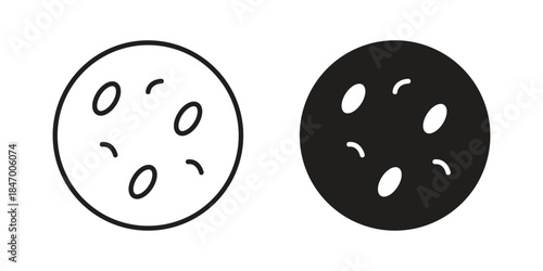 Human cells icon element in flat simple style. Thin stroke editable icons
