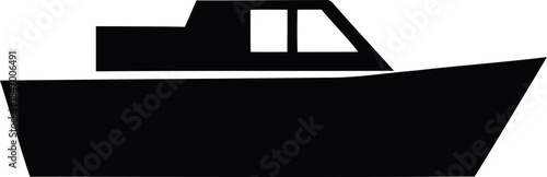 Patrol boat icon sailboat yacht marine ship catamaran submarine vessel, Vector illustration !