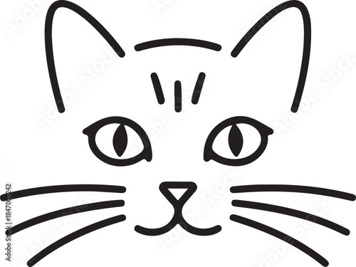 Simple cat face illustration