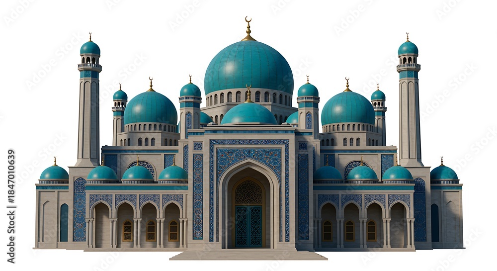 Obraz premium Blue Mosque 3D Rendering