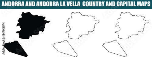 Andorra Country Map and Andorra La Vella Capital City Maps