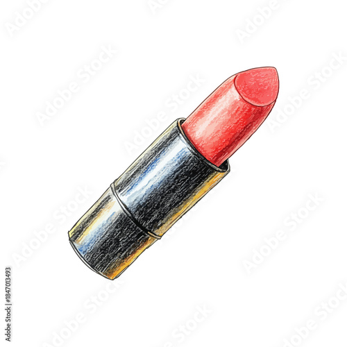 lipstick hand drawn vector illustration