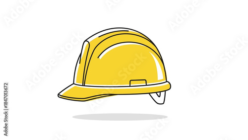 Safety Helmet: A graphic depiction of a yellow safety helmet, essential protective gear for construction and industrial work.