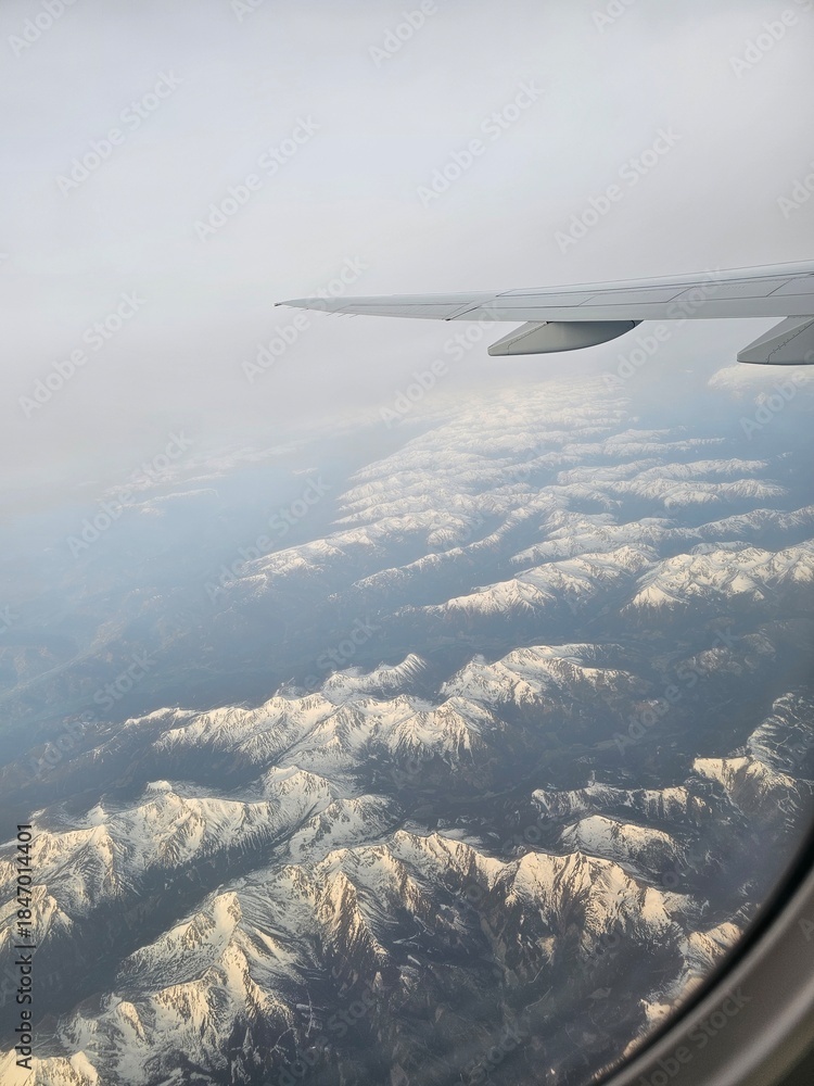 Fototapeta premium view from airplane window