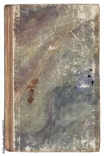 Vintage background of old book torn paper texture with scratches
