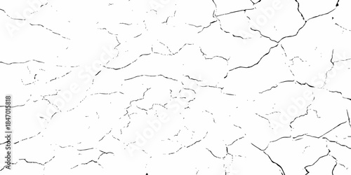 digital wall grunge and dust pattern surface Cracked white wall texture design element white background.
