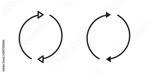 Recurring icon element in flat simple style. Thin stroke editable icons