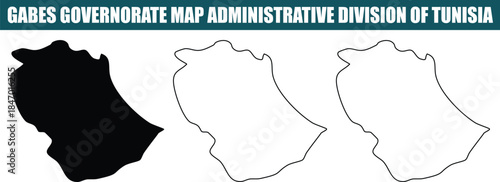 Gabes Governorate Map Administrative Division of Tunisia