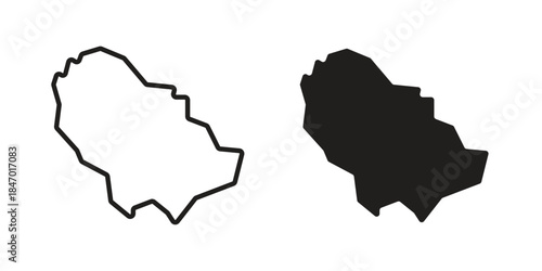 Saudi arabia icon element in flat simple style. Thin stroke editable icons