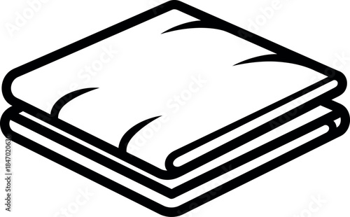 A stack of folded towels or blankets illustration