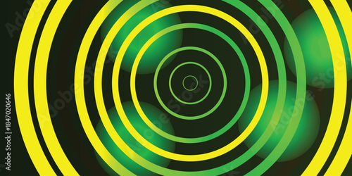 Abstract background  Neon green circles abstract pattern background Vector Illustration