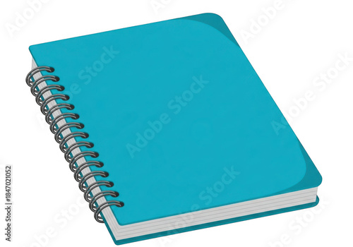 Wallpaper Mural A teal spiral notebook isolated on transparent background, perfect for education, planning, web, app, and social media graphics. Torontodigital.ca