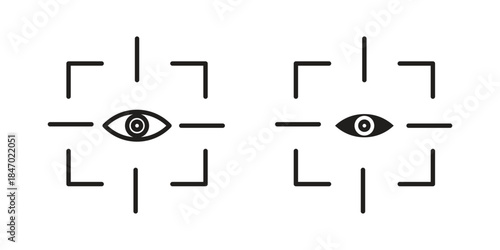 Trackability icon element in flat simple style. Thin stroke editable icons