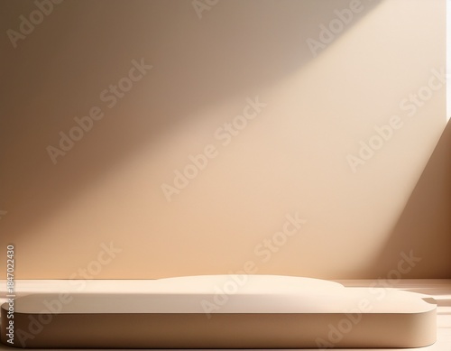 Minimal Product Podium Background with Large Copy Space for Advertising