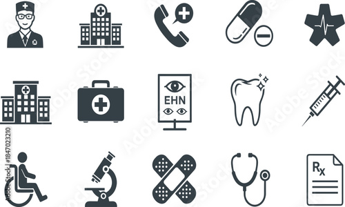 medical icon set