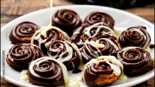 Wallpaper Mural cookies with chocolate and nuts Torontodigital.ca