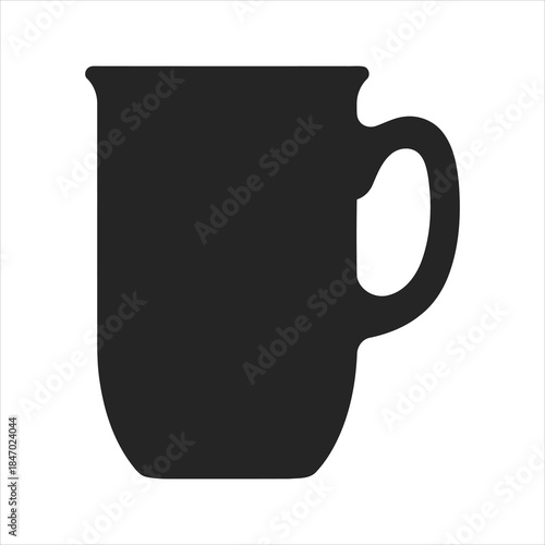 Coffee Mug Silhouette Vector Icon.