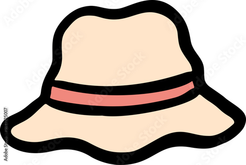 Doodle Hat Hand Drawn