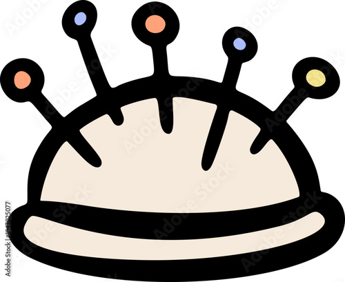 Pincushion Hand Drawn Doodle