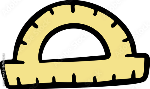 Protractor Hand Drawn Doodle