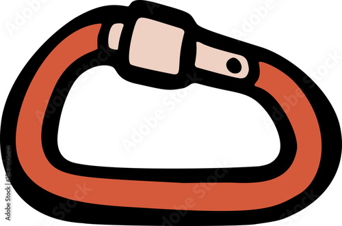 Doodle Carabiner Hand Drawn